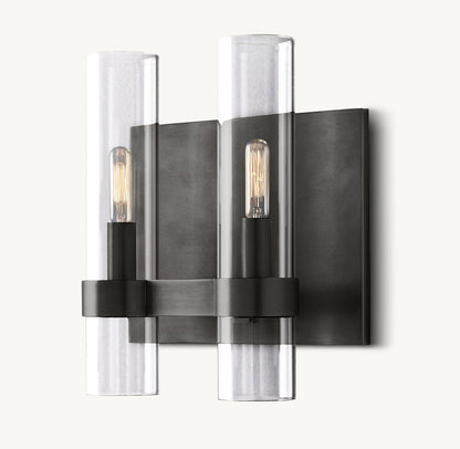 Ravelle Double Wall Light, Bathroom Wall Sconce, detail 9
