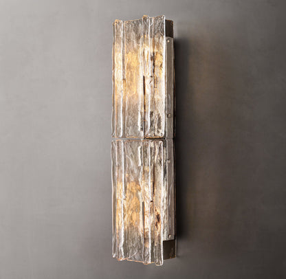 Lattice Clear Glass Wall Light 30", Bathroom Wall Sconce, detail 2