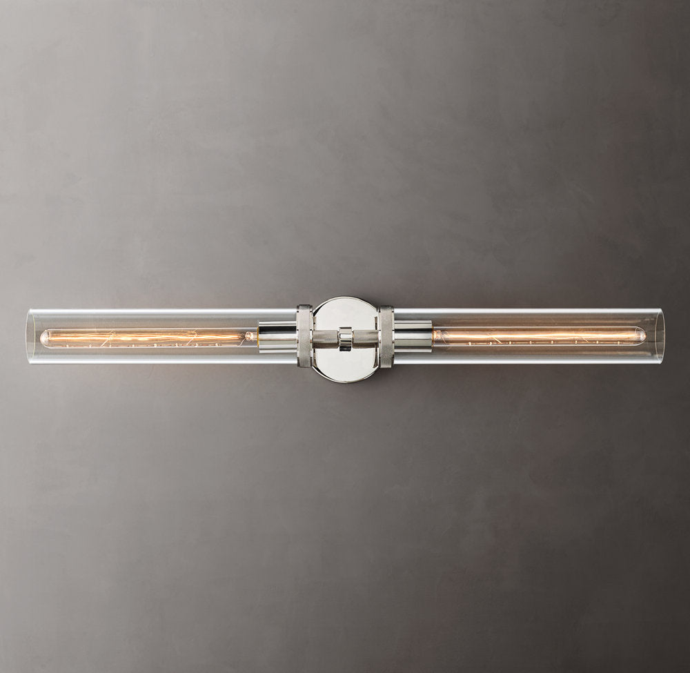 Lambeth Knurled Grand Linear Wall Light, Bathroom Wall Sconce, detail 15