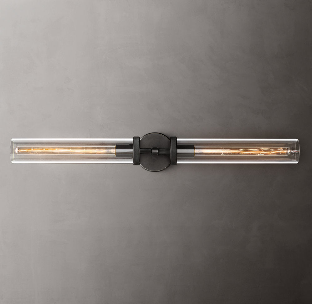 Lambeth Knurled Grand Linear Wall Light, Bathroom Wall Sconce, detail 12