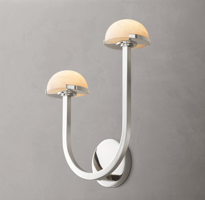 Pedra Double Wall Light - Left, Bedroom Wall Sconce, detail 11