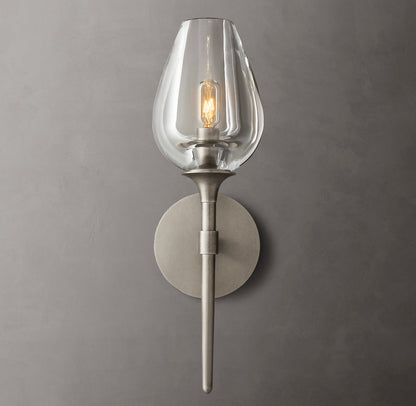Tulip Single Wall Light, Bathroom Wall Sconce, detail 14