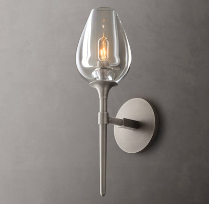 Tulip Single Wall Light, Bathroom Wall Sconce, detail 12