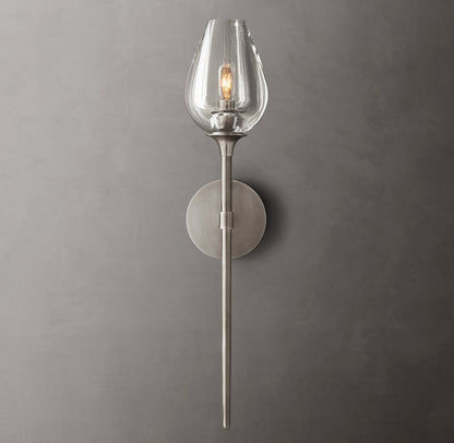 Tulip Grand Wall Light - 5"W x 7"D x 24"H, Bathroom Wall Sconce, detail 15