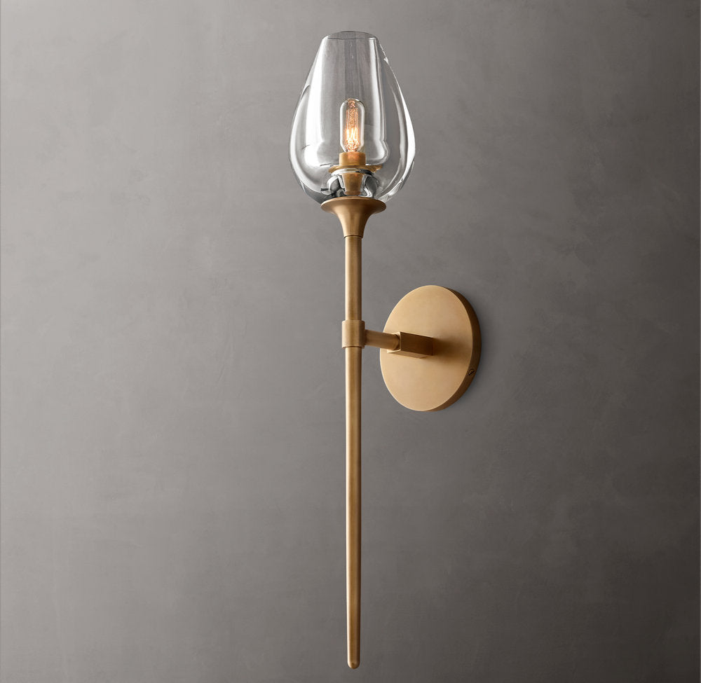 Tulip Grand Wall Light - 5"W x 7"D x 24"H, Bathroom Wall Sconce, detail 4