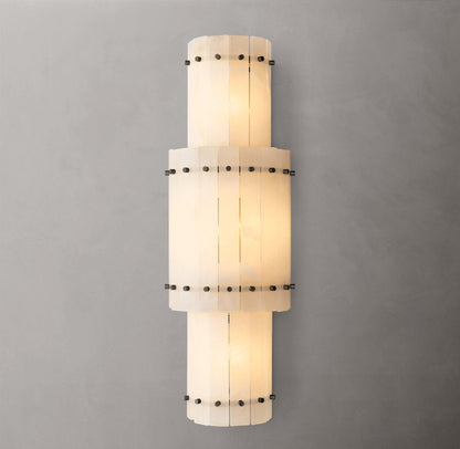 San Marco Alabaster Grand Circular Sconce, Bedroom Wall Sconce, detail 10