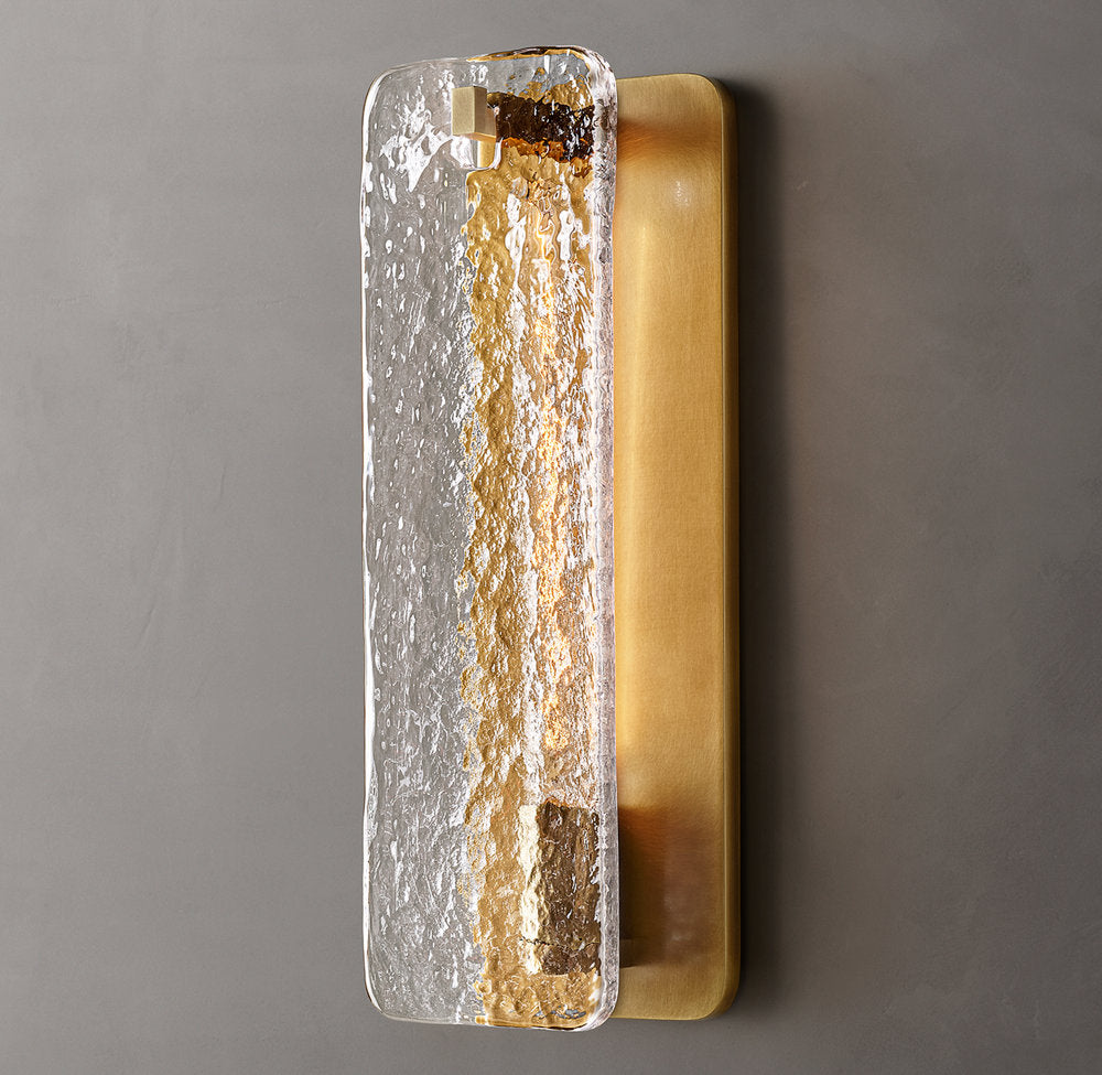 Calamette Glass Wall Light, Bathroom Wall Sconce, detail 6