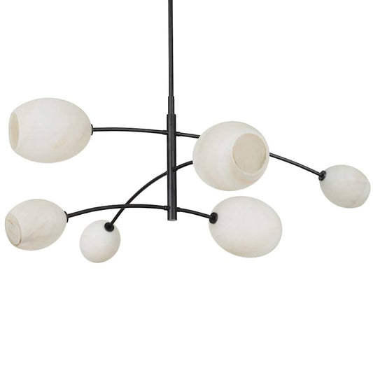 Regina Andrew Artemis 6 Light 59" Wide Linear Alabaster Chandelier - Tianguang Alabaster Lighting
