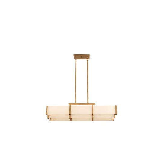 Orleans 5 Light 44" Wide Linear Alabaster Chandelier - Tianguang Alabaster Lighting