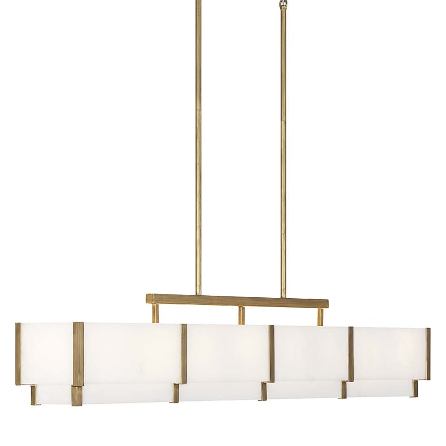 Orleans 8 Light 58" Wide Linear Alabaster Chandelier - Tianguang Alabaster Lighting
