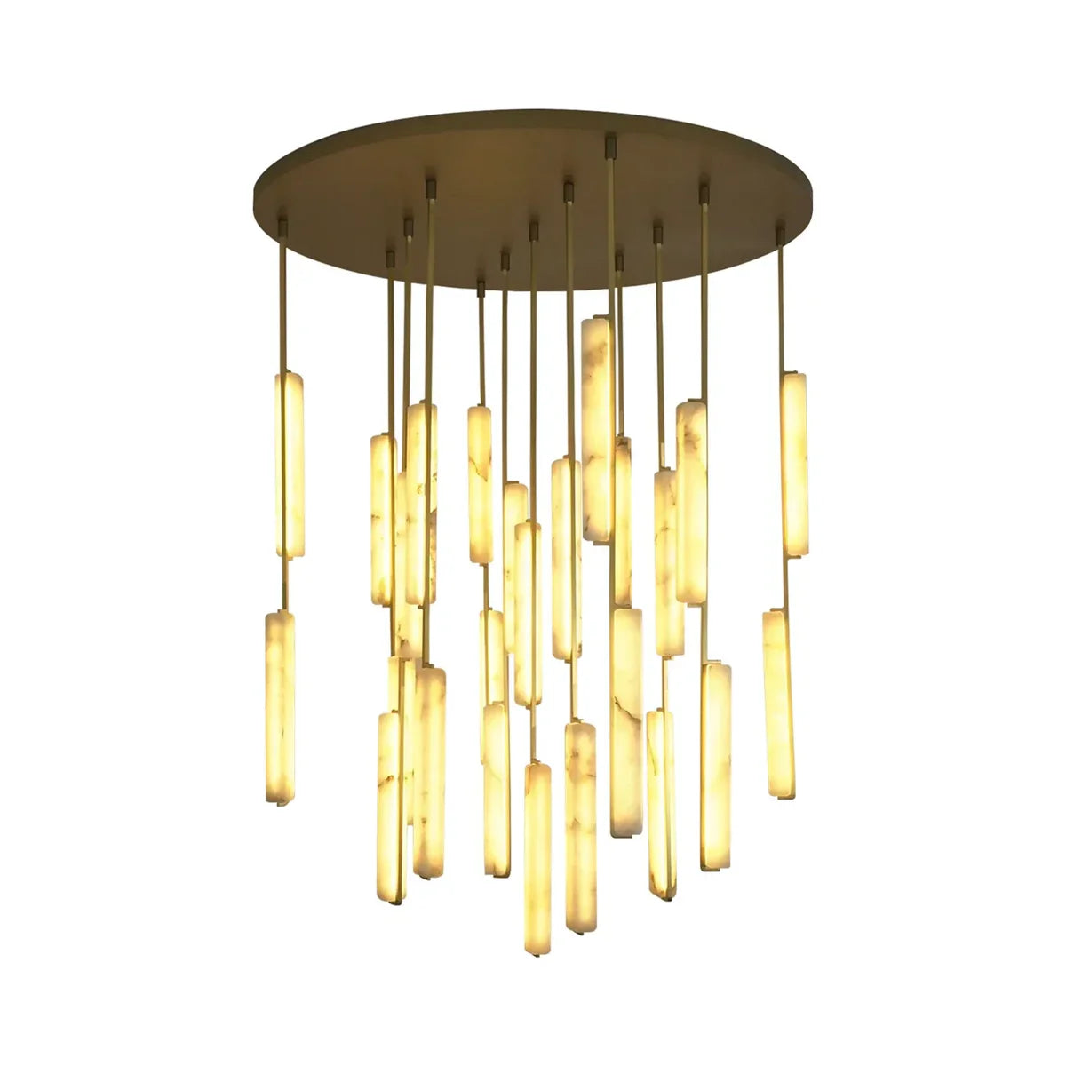 Stalactite Waterfall Linear Alabaster Chandelier - Tianguang Alabaster Lighting
