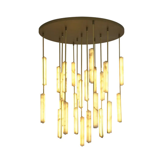 Stalactite Waterfall Linear Alabaster Chandelier - Tianguang Alabaster Lighting