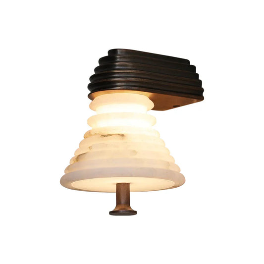 Strata Ribbed Alabaster Wall Sconce - Tianguang Alabaster Lighting