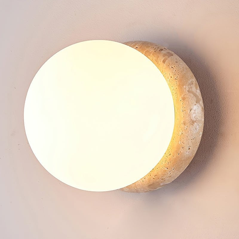 Travara Stone Travertine Wall Sconce - Tianguang Alabaster Lighting