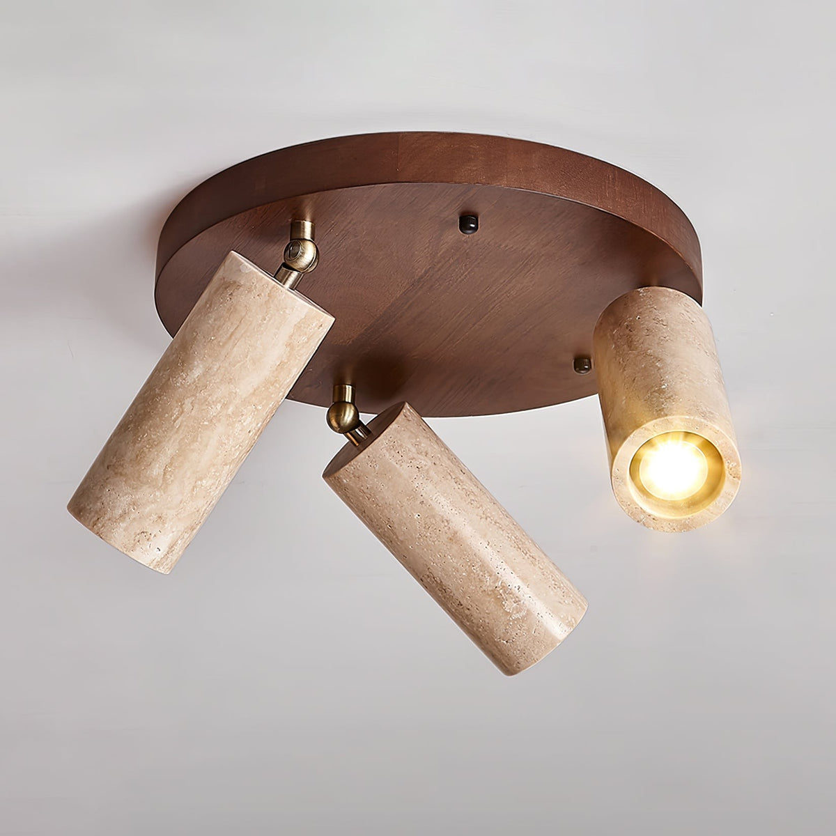 Travera Stone Beam Ceiling Spotlight Travertine Ceiling Light - Tianguang Alabaster Lighting