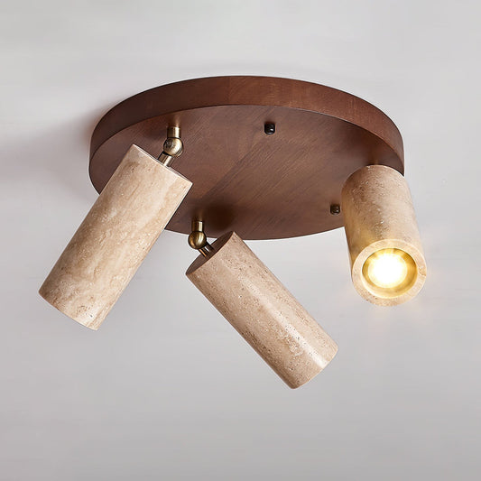 Travera Stone Beam Ceiling Spotlight Travertine Ceiling Light - Tianguang Alabaster Lighting