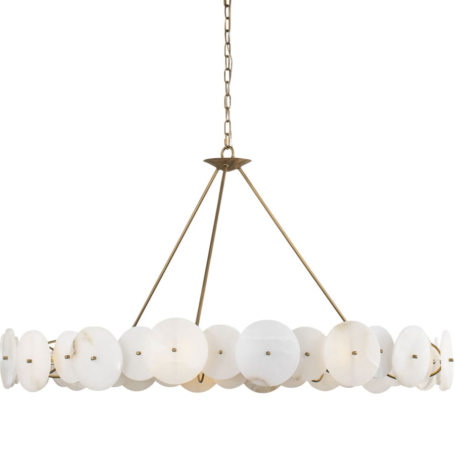 Cosmos 9 Light 48" Wide Ring Alabaster Chandelier - Tianguang Alabaster Lighting