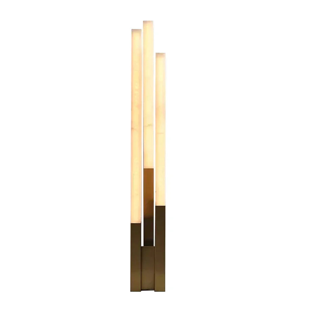 Vertical Alabaster Geometric Floor Lamp - Tianguang Alabaster Lighting
