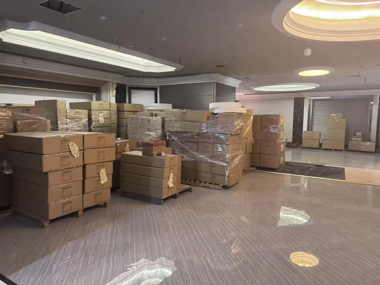Tianguang Alabaster Lighting packed orders ready for shipment
